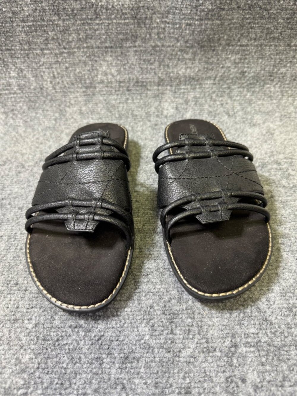 Aerosoles Womens Black Strappy Slide Sandals US 10M Super comfort and style